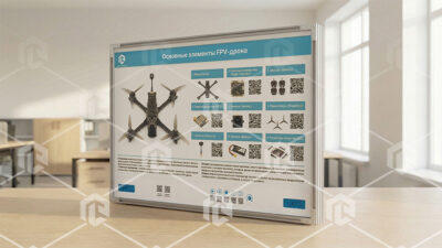 Интерактивный стенд-планшет «БАС — Основные элементы FPV-дрона» Интерактивный стенд-планшет «БАС — Основные элементы FPV-дрона» Интерактивный стенд-планшет «БАС — Основные элементы FPV-дрона»